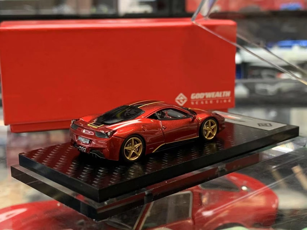 God'wealth 1/64 フェラーリ 458 イタリア ロッソコルサ hotwheels