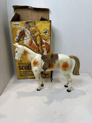 Vtg Gabriel Lone Ranger Tonto's Pinto Horse Scout W/ Box And