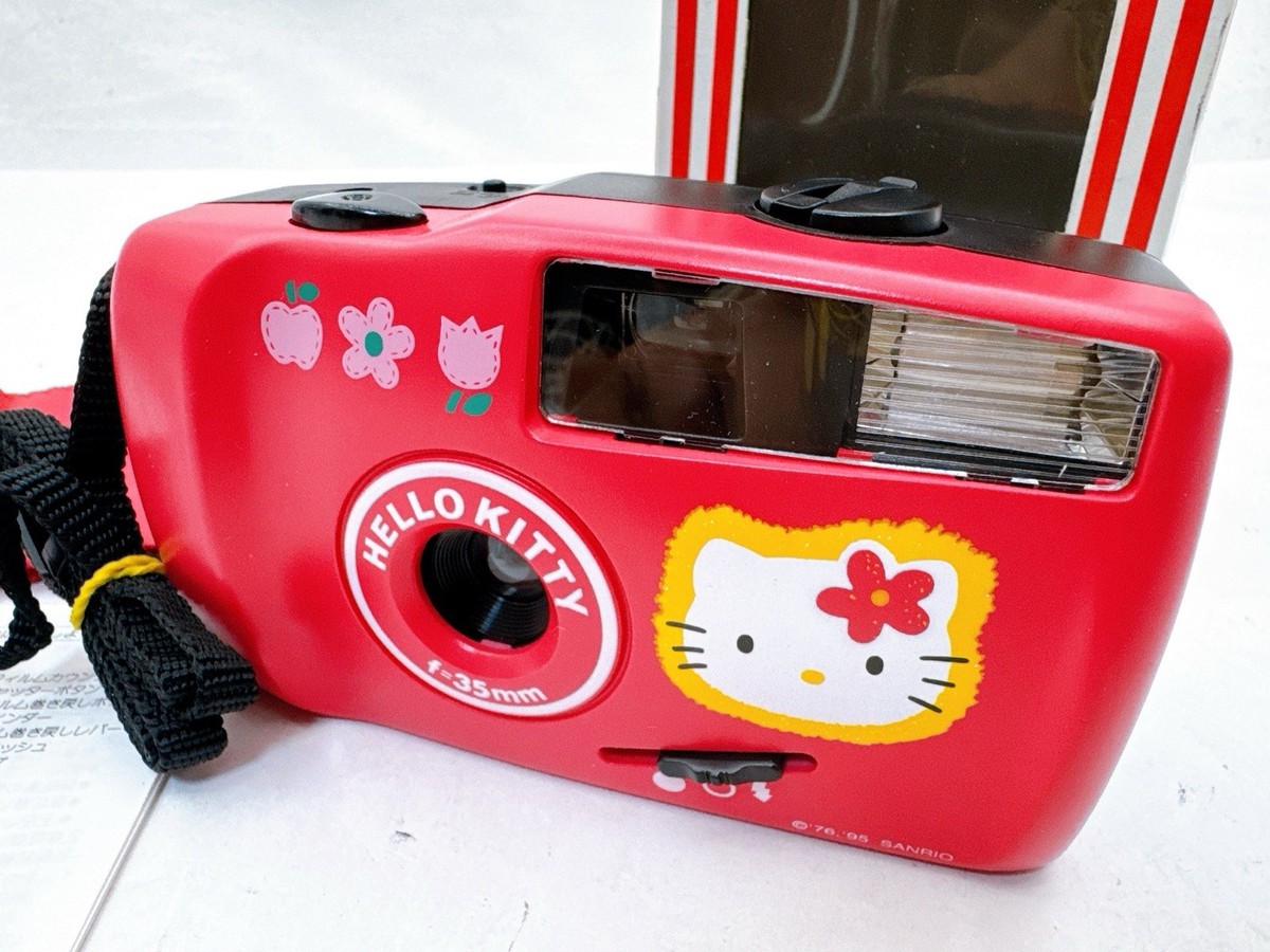 Sanrio Hello Kitty 35mm Film Camera Vintage Red Toy Point & Shoot