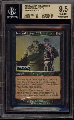 Magic The Gathering MTG Infernal Tutor Retro Foil Serialized 018
