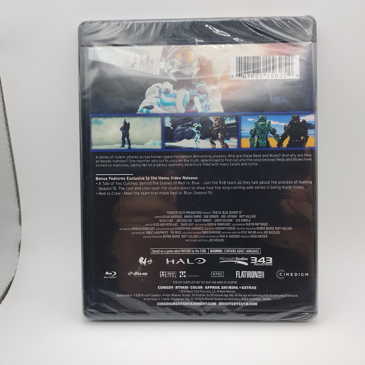 Red Vs Blue Season 15 Blu-ray DVD Combo Pack Xbox Halo Rooster