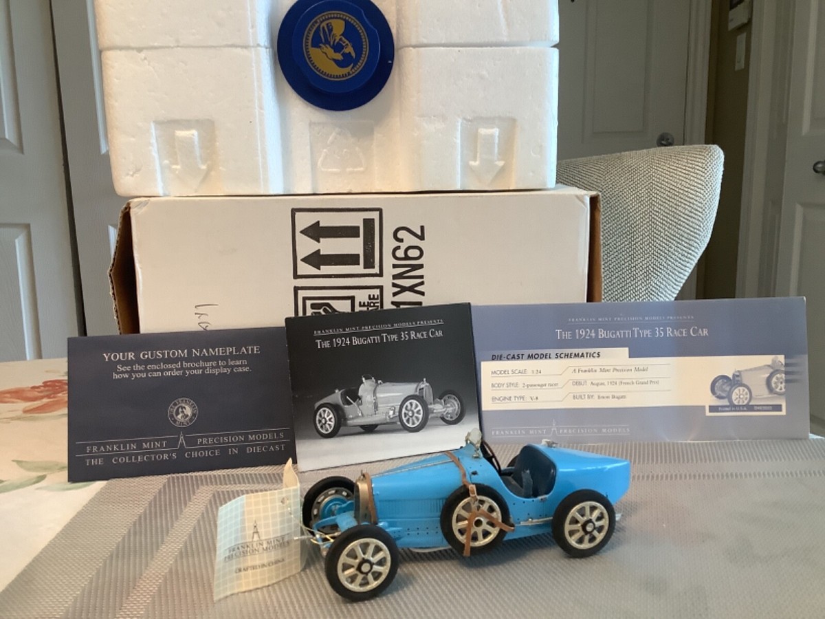 FRANKLIN MINT 1924 BUGATTI TYPE 35 1:24 DIECAST MODEL | eBay