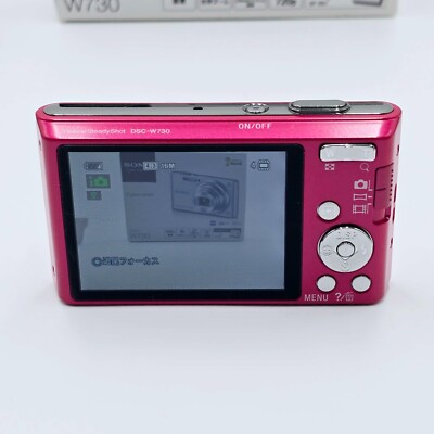 SONY Cyber-shot Digital Camera DSC-W730 16.1 MP 8x Zoom Rose Pink