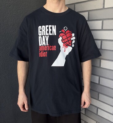 Vintage 2000s Green Day American Idiot 2004 Shirt Tee Concert Punk