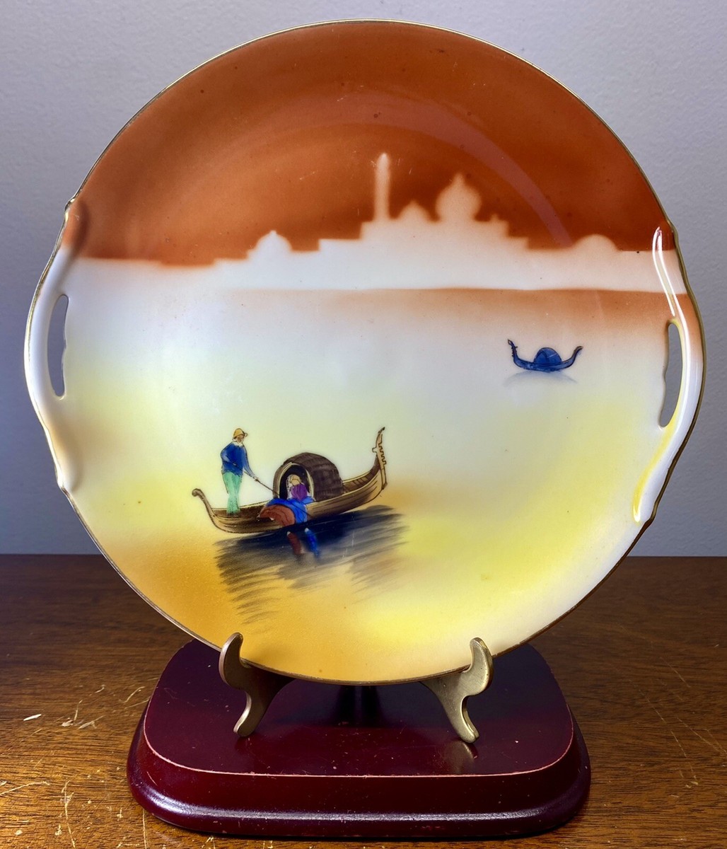 Antique Noritake Hand Painted Made In Japan Double Handled Art