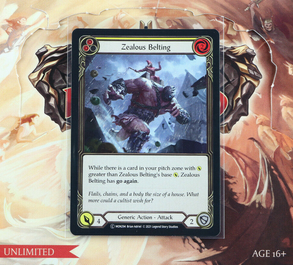 Flesh And Blood Zealous Belting Pitch(2) Standard Unlimited MON294