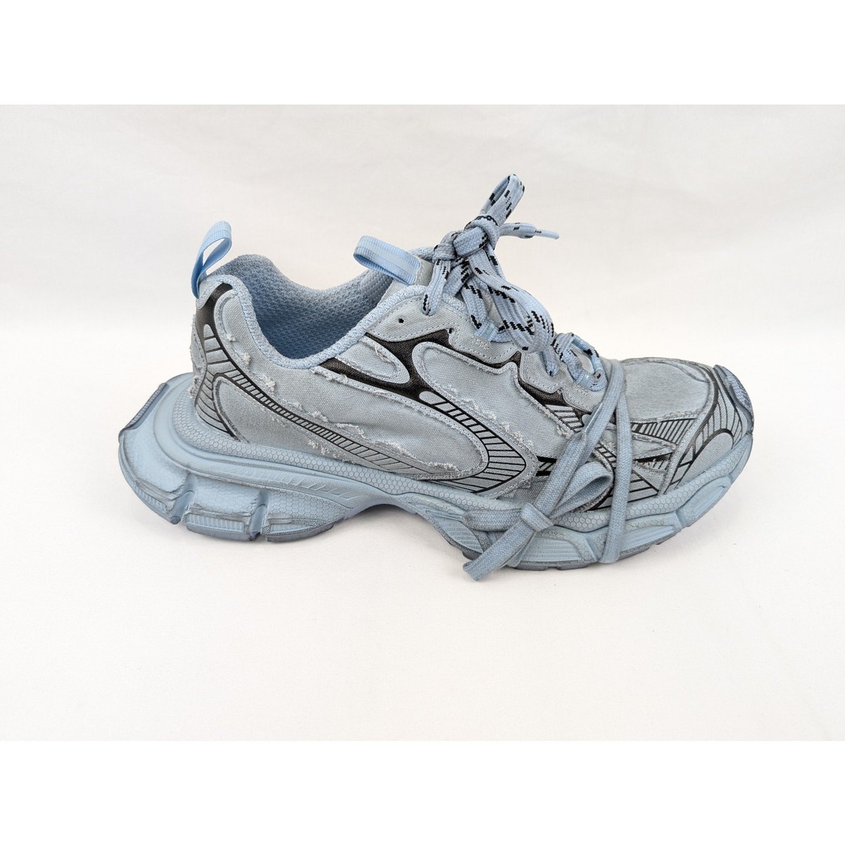 Balenciaga 3xl Destroyed Canvas Sneakers in Light Blue BNWB 46 | eBay