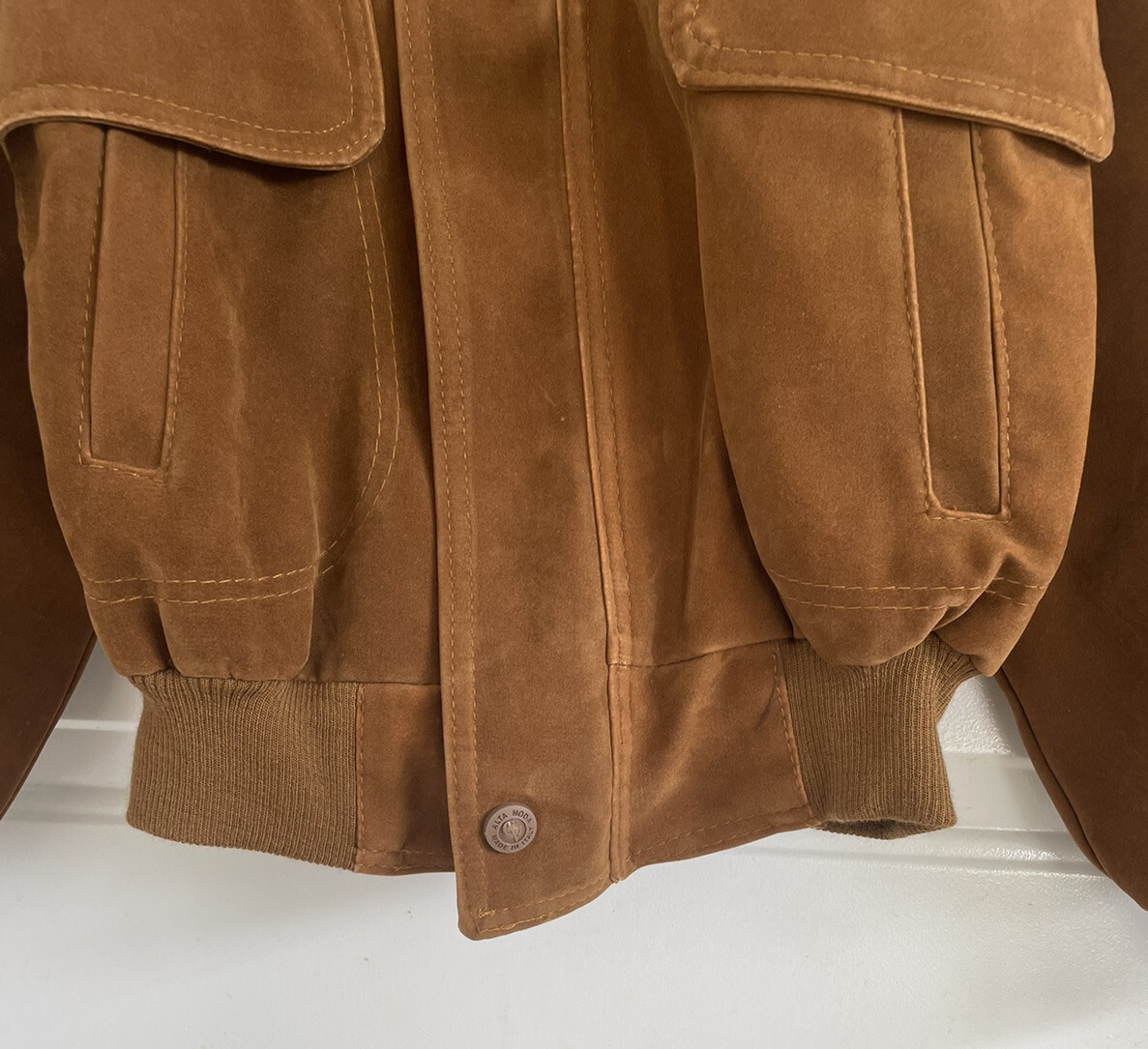 GV Handmade In Italy Faux Suede Jacket Size XL | eBay