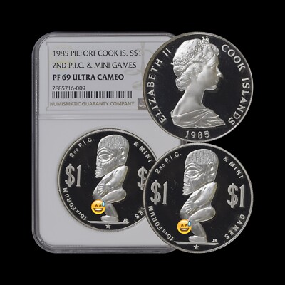 希少品！COOK S クックアイランド 1985年 1 ドル 銀貨 希少品！COOK S