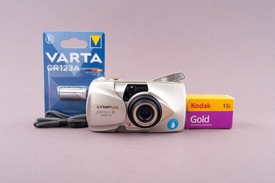 Olympus Mju II Zoom 115 Quartz Date 35mm Point & Shoot Film Camera