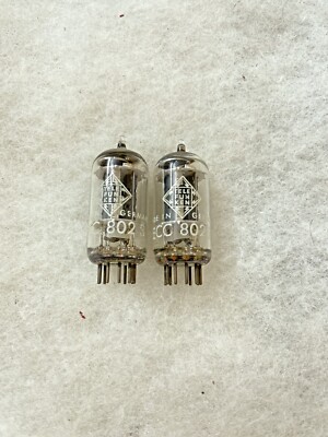 Telefunken ECC802S 6189 12AU7WA ECC82 NOS NIB Same Codes Matched