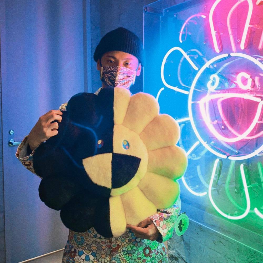 超激レア 村上隆 TM× ヒカル HIKARU フラワークッション ボア 1m 超激