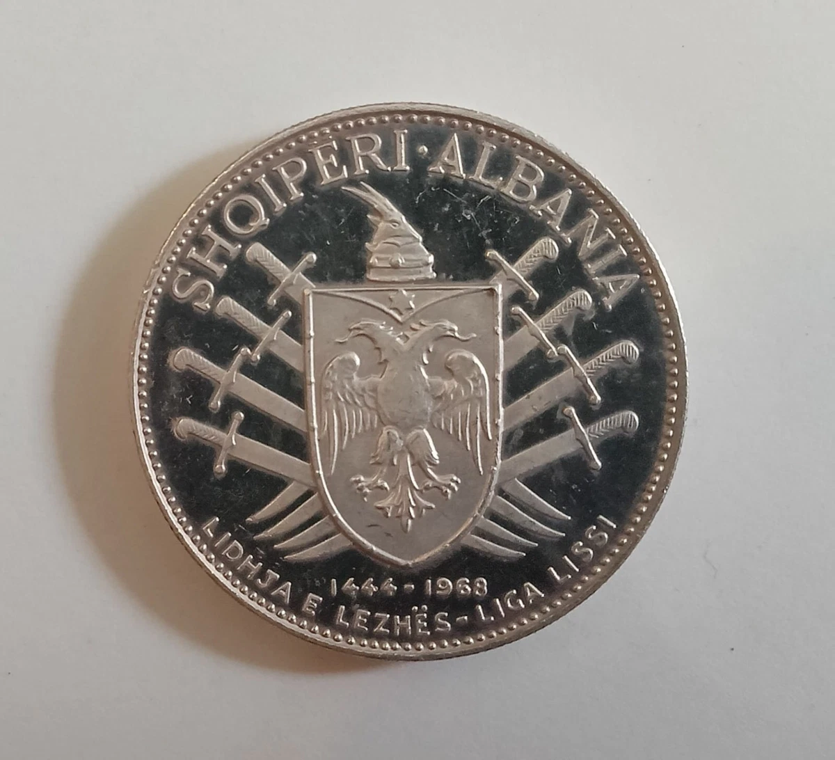 tainiアルバニア 旧貨幣 1968年 銀製記念硬貨3点セット 银色1968