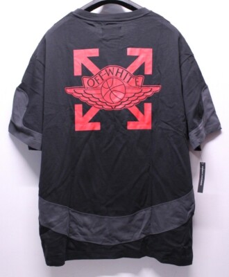 Air Jordan Retro V 5 x Off White ASG Black Grey Red T-Shirt Men's