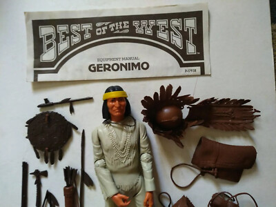VTG MARX Johnny West #1863 Geronimo Indian Action Figure fort