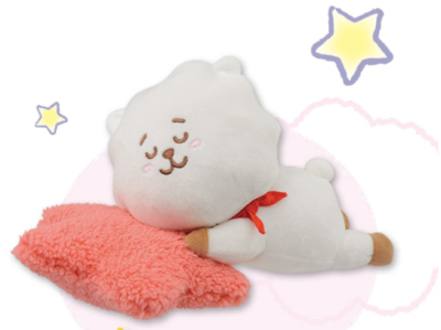 BT21 Moon RJ JIN BTS Sleeping Plush doll ichiban kuji LINE FRIENDS