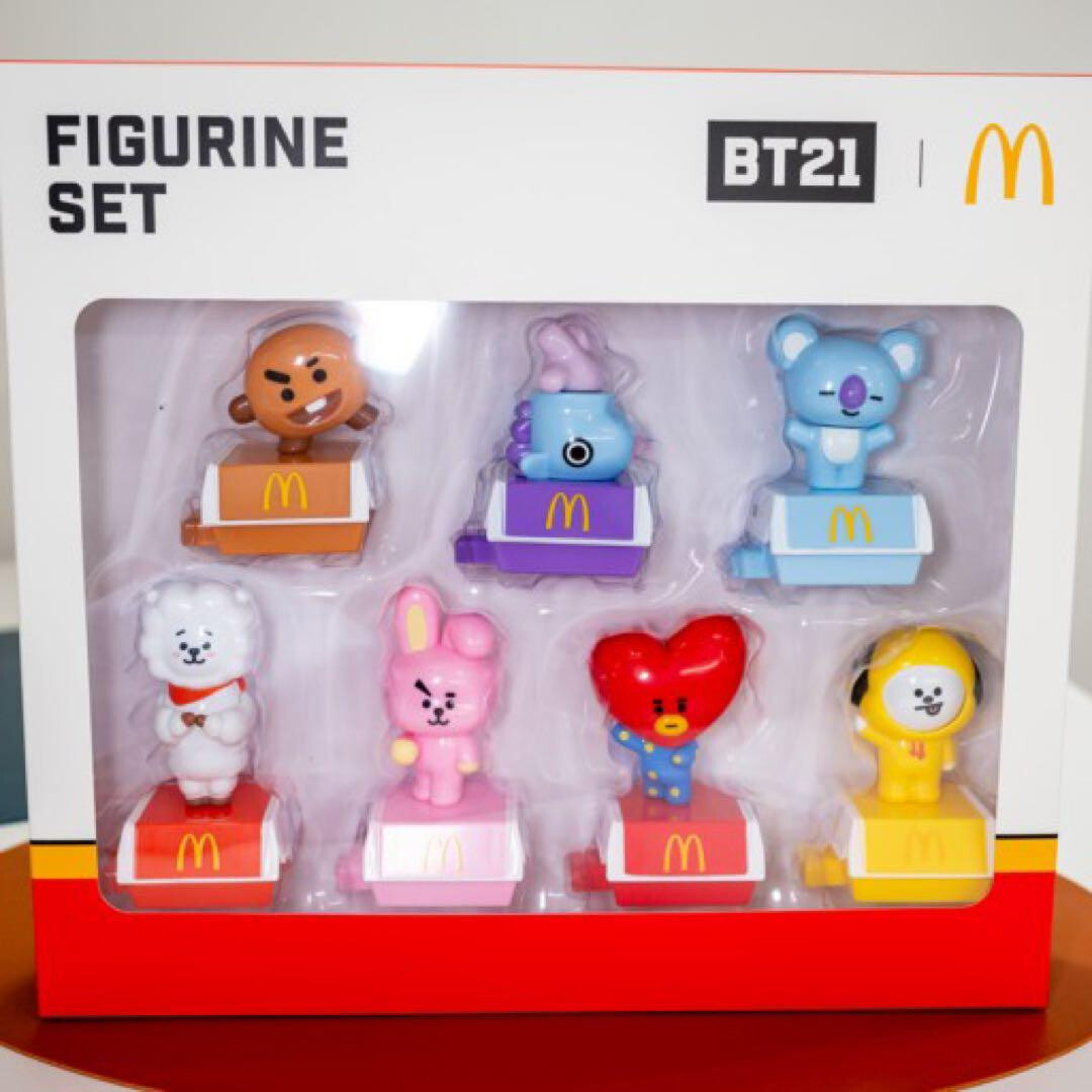 New BTS BT21 Mcdonalds Figurine Set Collectors Figure Korea