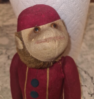Antique Schuco Yes / No Bell Hop Monkey 12 1/2