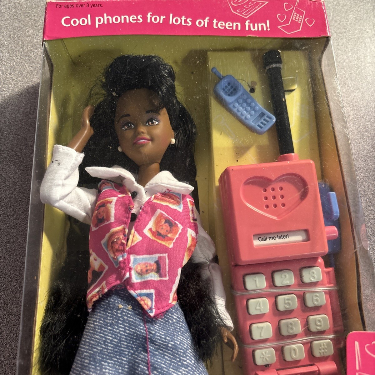 Mattel Barbie African American Doll Vintage 14313 Phone Fun