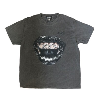 XG WOKE UP Pop Up Limited T-shirt M Size Pigment BLACK Dyed Crew