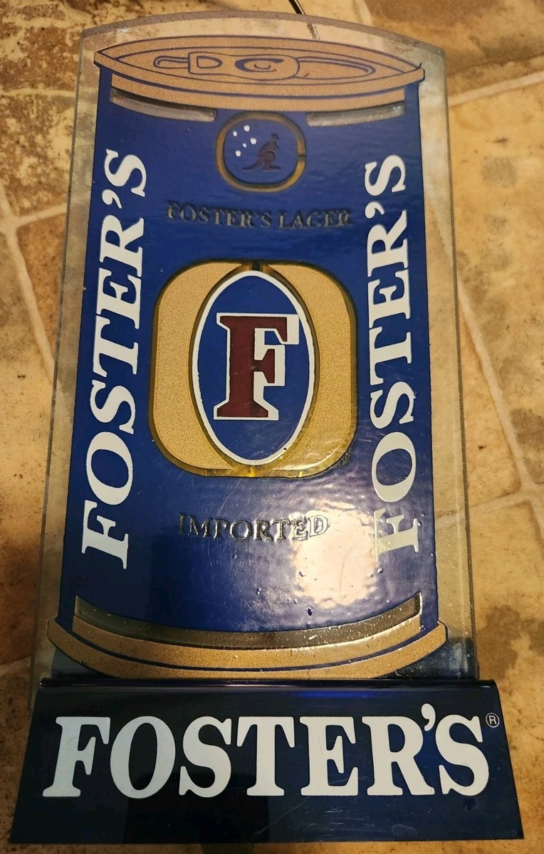 Foster's Lager Beer Light Up Sign Vintage Can Electriglas 80s | eBay