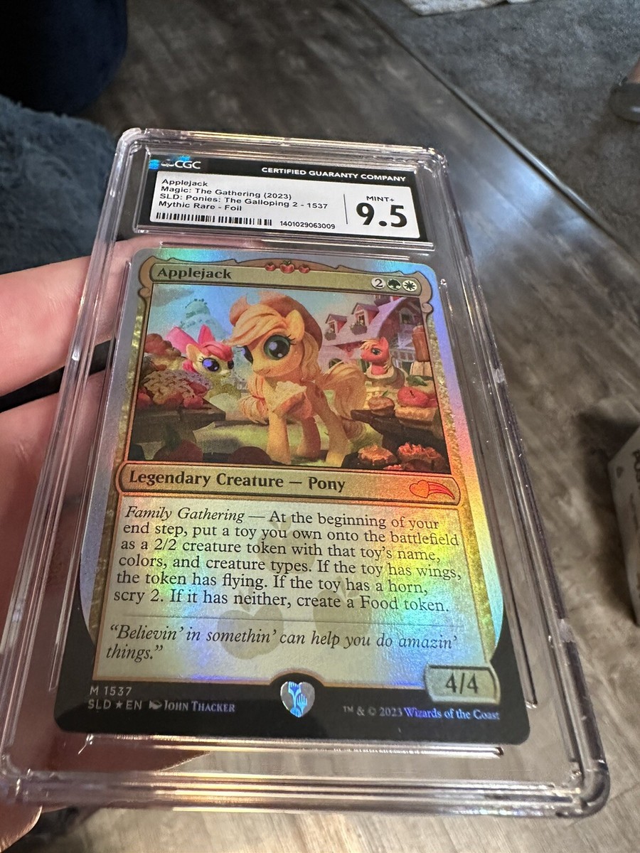 AppleJack FOIL MTG Secret Lair Ponies The Galloping 2 My Little