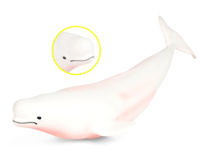 27cm Pink Beluga Whale PVC Toy Ocean Sea Animal Figure Kids Gift
