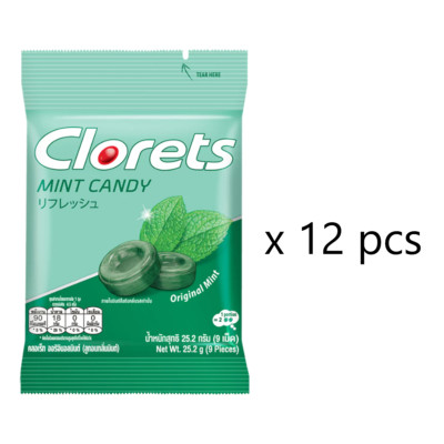 12pcs Clorets Mints Original Mint Candy Cool Fresh Breath | eBay