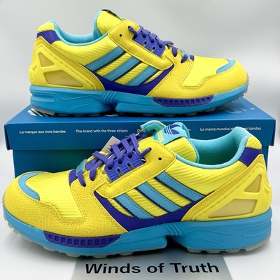 atmos × adidas Originals ZX8000 Ura Yellow Blue JQ2580 Men's