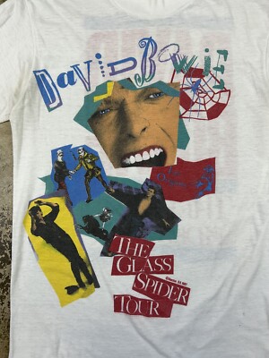Vintage 1987 David Bowie Glass Spider Tour T Shirt Size XS | eBay