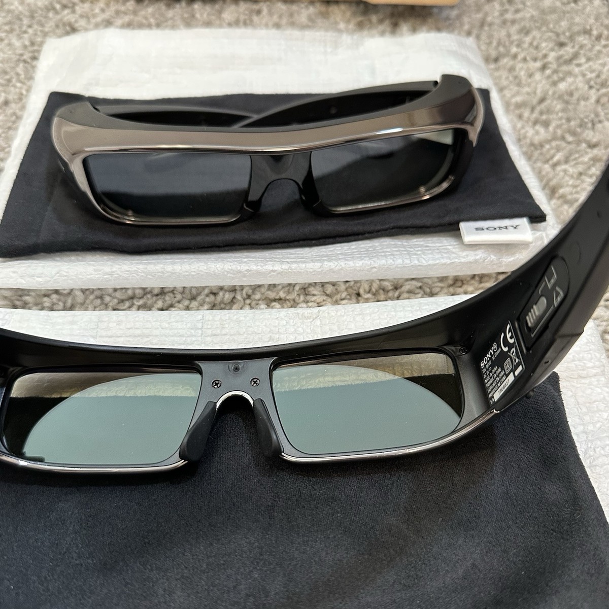 Sony TDG-BR100 Adult Size 3D Active Glasses Set of 2 | eBay