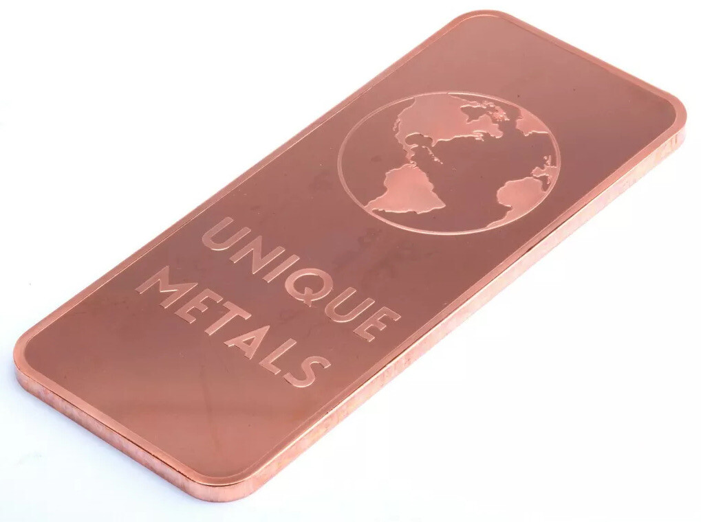 純銅1 Pound Copper Bar 999FineUniquels 1 (One) Pound .999 Copper