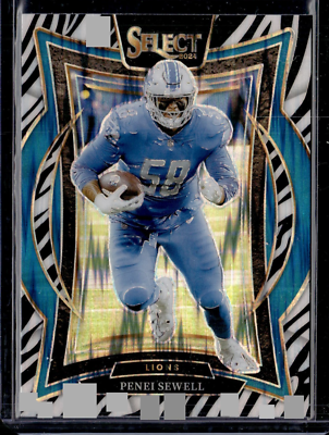 2024 Panini Select #87 Penei Sewell Zebra Stripe Shock Flash SSP