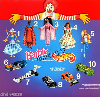 1996 McDonalds Hot Wheels MIP Complete Set & U3 - Lot of 6, Boys