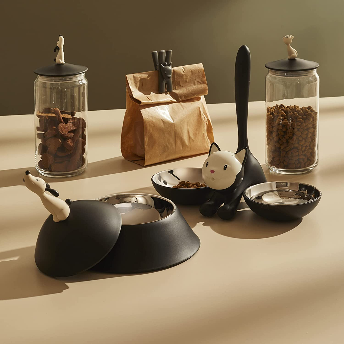 ALESSI アレッシィ LULA ドッグボウル/ブラック AMMI19 B