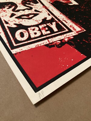 Shepard Fairey signed print..Suit..Obey Giant poster..Artist Proof