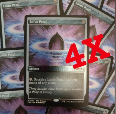 水蓮の花びら/Lotus Petal 4枚セット Foil】《水蓮の花びら/Lotus