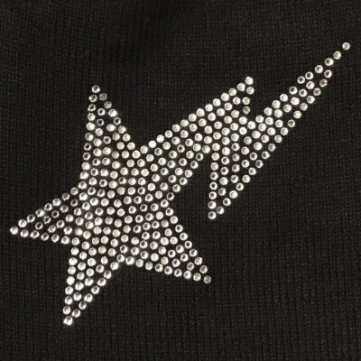 Crystal Stone BAPE STA LOGO beanie knit cap APE STAR Black A