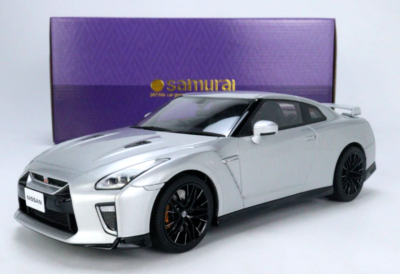1/18 Nissan GT-R (R35) 2020 Samurai EDT Silver Resin Model by