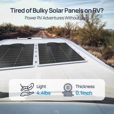 ECO-WORTHY 130W Watt Portable Flexible Solar Panel RV Camping Off