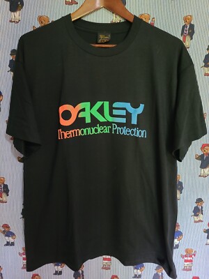 Vintage 90s Oakley T Shirt Thermonuclear Protection Size XL Promo