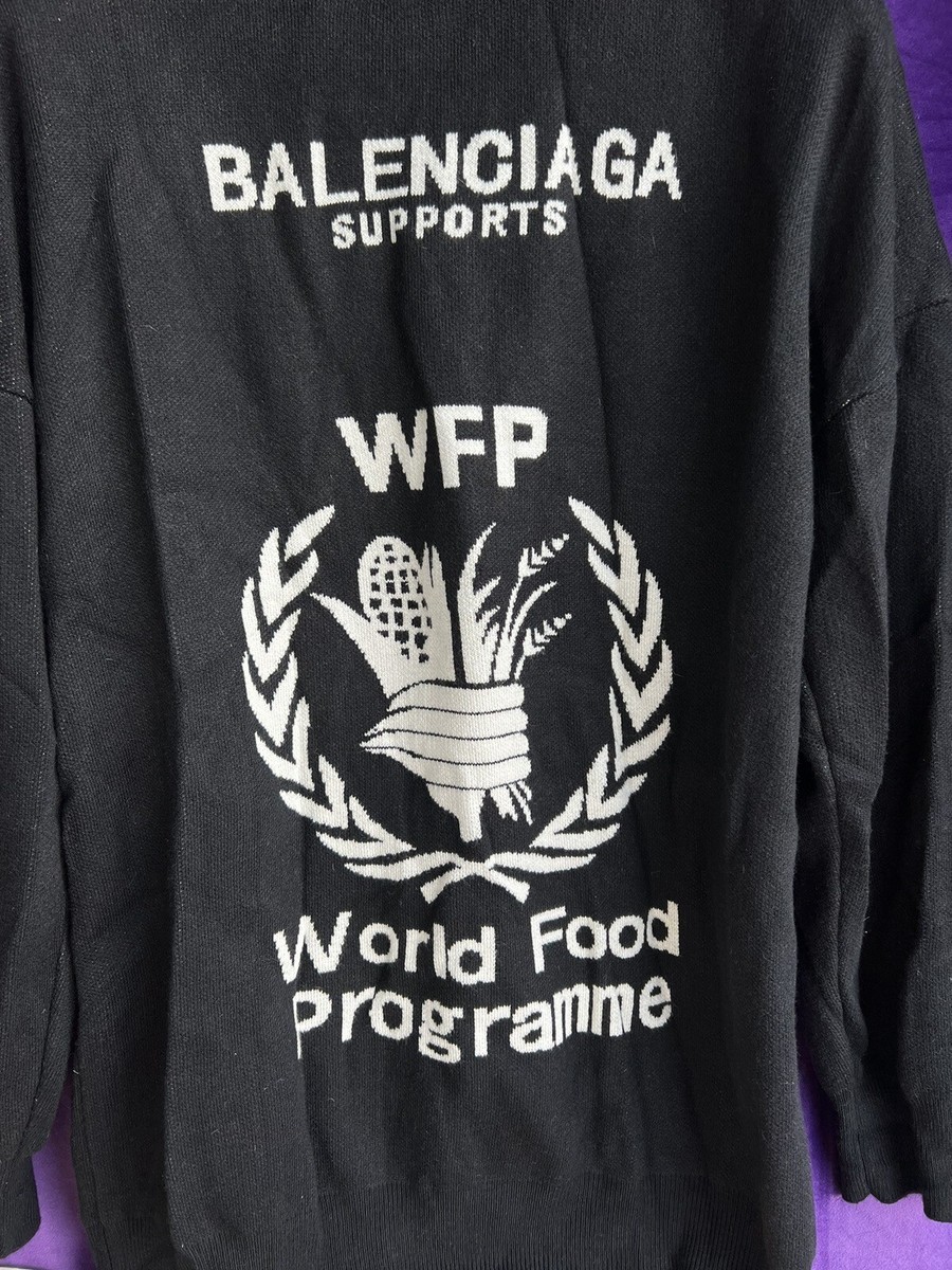 Balenciaga Black Wool Turtleneck World Food Programme Sz 34, With