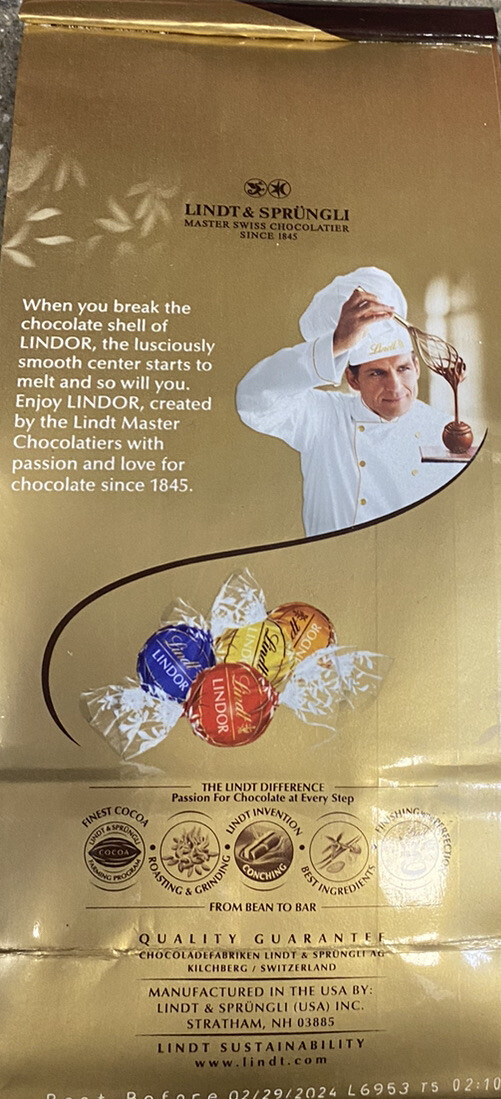 2x Lindt LINDOR Assorted Chocolate Truffles 19 oz Bag - 4 FLAVORS