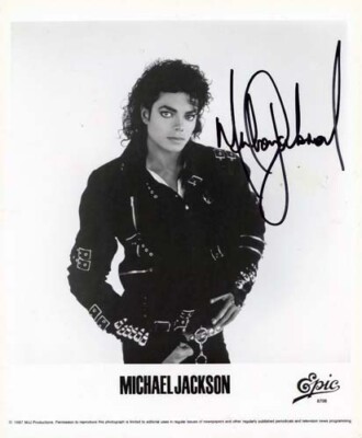 Michael Jackson Signed Autographed 8x10 Photo 'Bad' era reprint | eBay