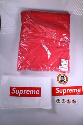 Supreme SS18 Debossed Logo Beach Towel Red New, Sealed | eBay
