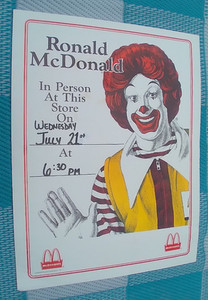 80'S☆McDonald's☆ポスター☆21☆ビンテージ☆マクドナルド☆アート