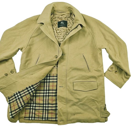 Burberrys Vintage Men's Navy Blue Wool Jacket Gold Buttons M-L #EL