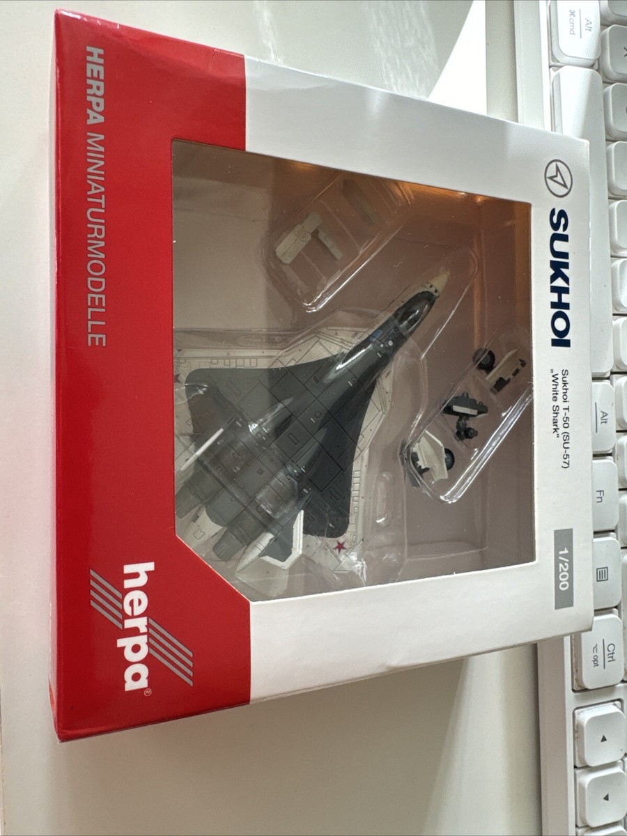 1/200 HERPA Sukhoi T-50 SU-57 Prototype White Shark 931057 | eBay