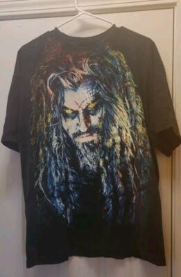 ROB ZOMBIE vintage band tee shirt 墨黒 ROB ZOMBIE vintage band tee