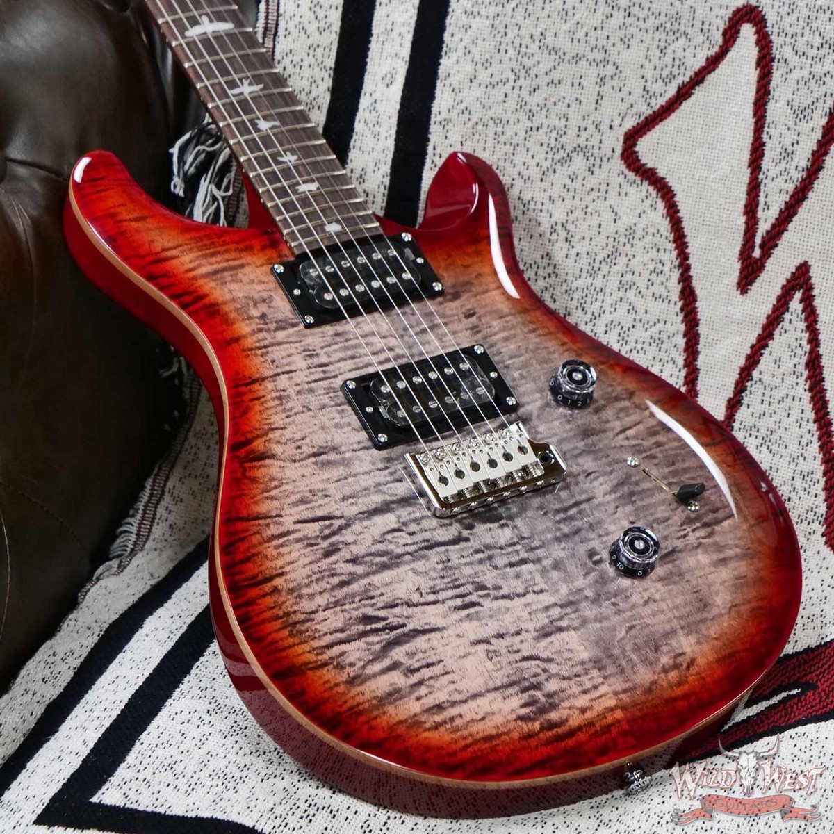 Paul Reed Smith PRS SE Custom 24 Charcoal Cherry Burst 7.40 LBS | eBay